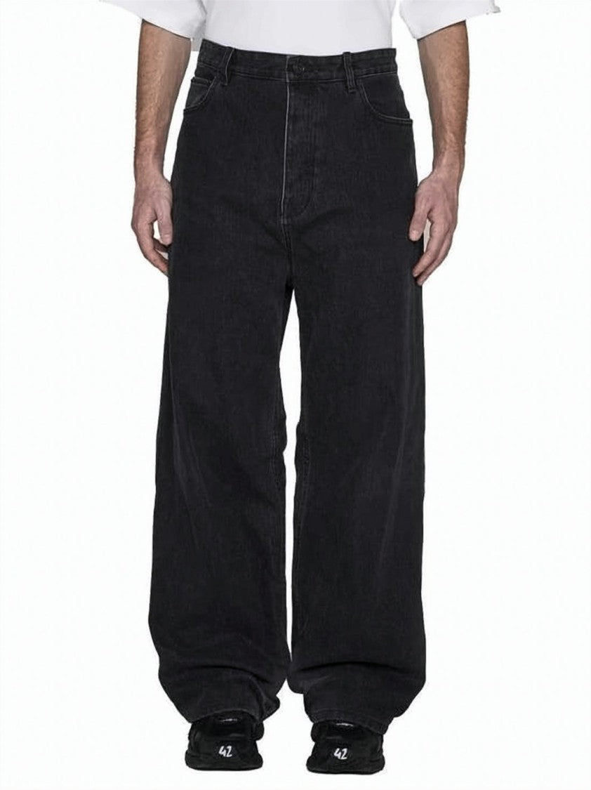 Balenciaga Wide-Leg Denim Pants With Classic Five-Pocket Design