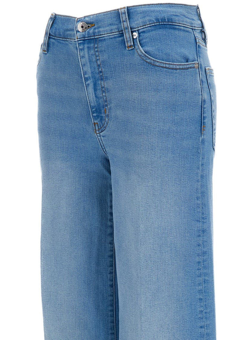 Frame High-Waisted Wide-Leg Jeans With Five-Pocket Design