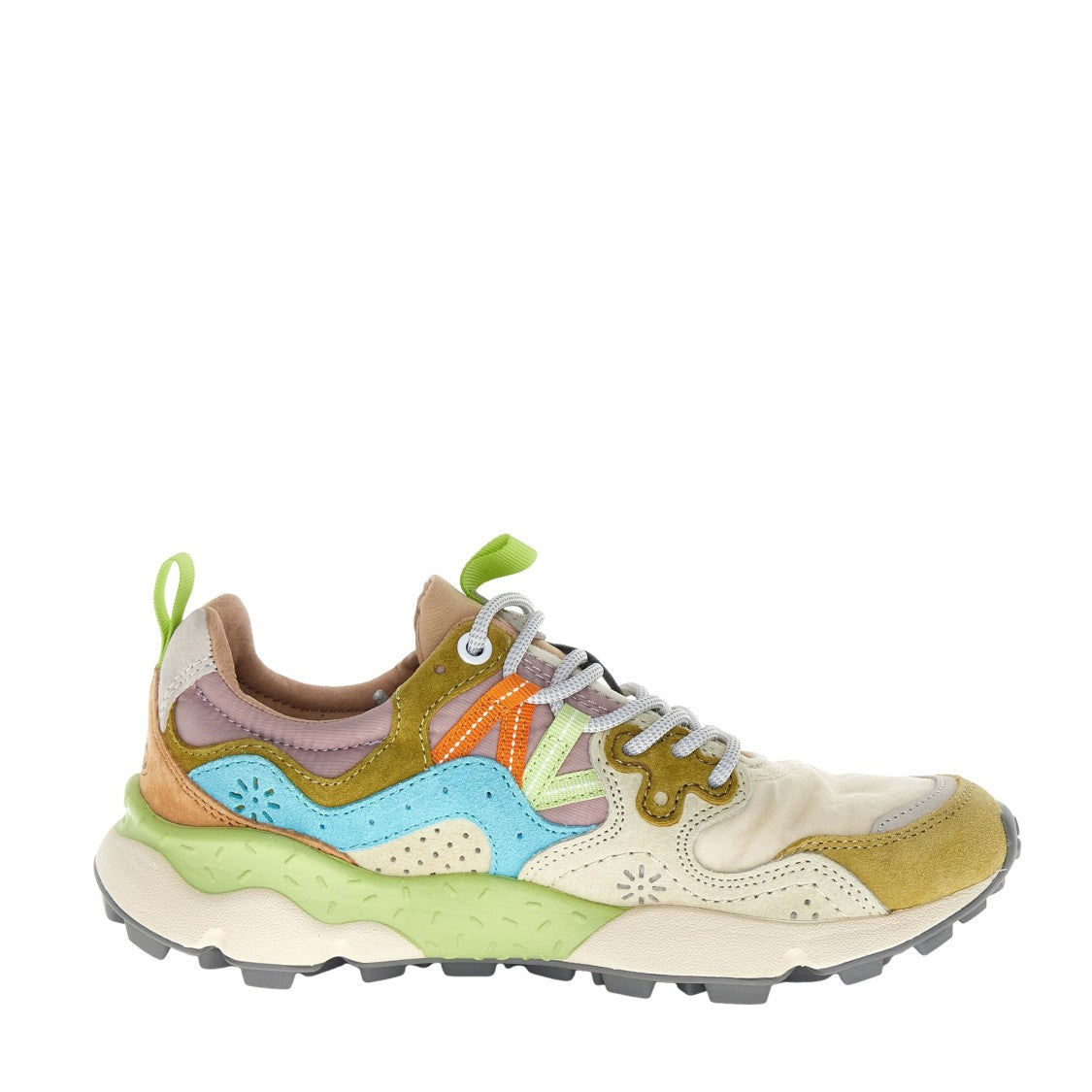Flower Mountain Yamano 3 Sneaker In Mustard And Cream