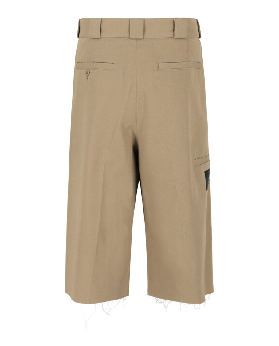 Givenchy High-Rise Brown Chino Shorts With Oversized Fit