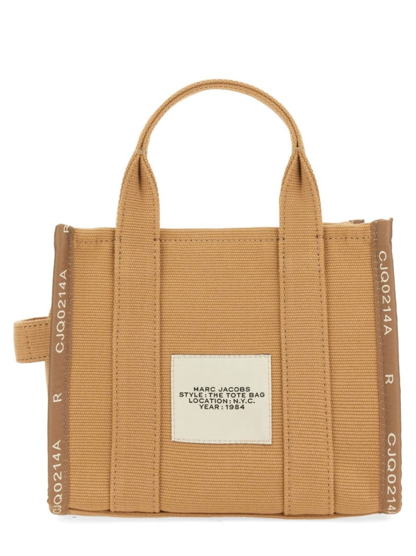 Marc Jacobs Beige Cotton Blend Small Logo Tote Bag