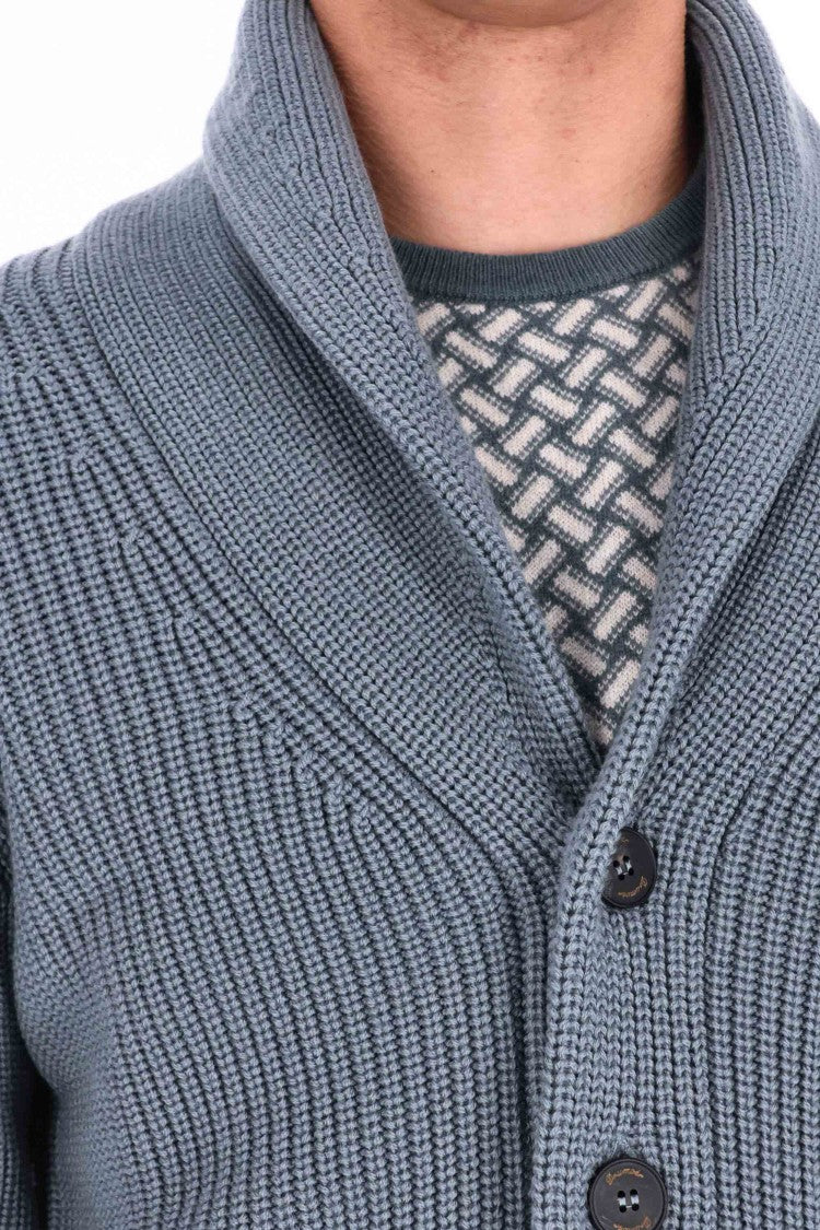Drumohr Steve Mcqueen Shawl Collar Merino Wool Cardigan