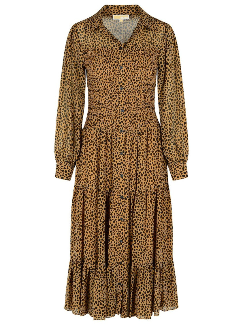 Michael Michael Kors 'Leopardato' Brown Polyester Dress