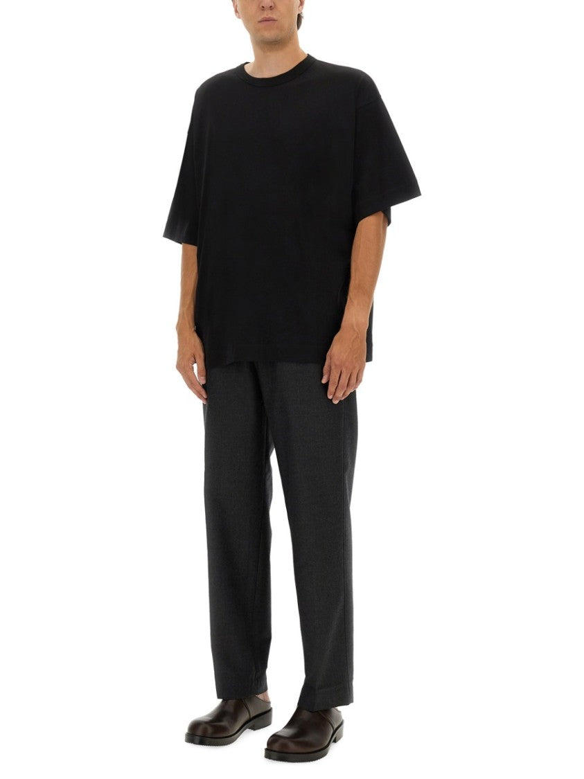 Dries Van Noten Penny Drawstring Relaxed Straight-Leg Wool Pants