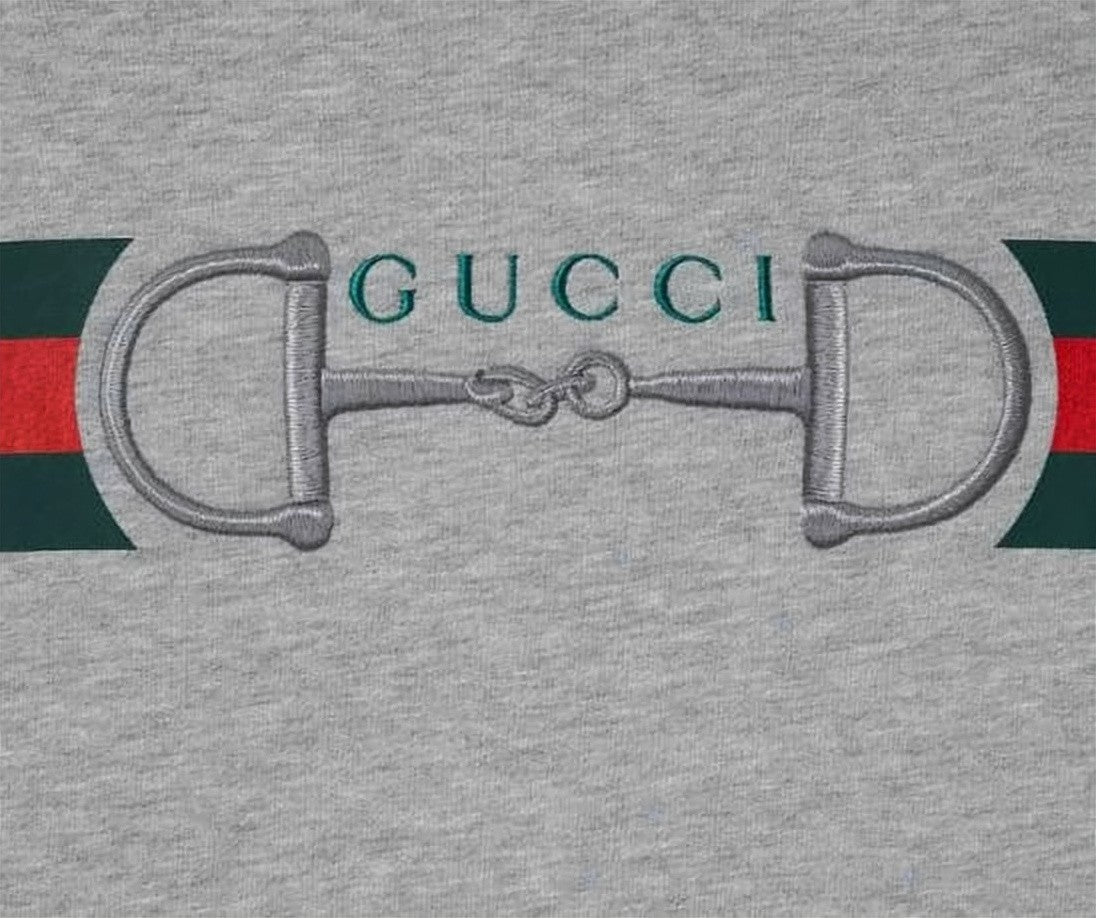 Gucci Long-Sleeve Sweatshirt With Horsebit Design And Striped Accent