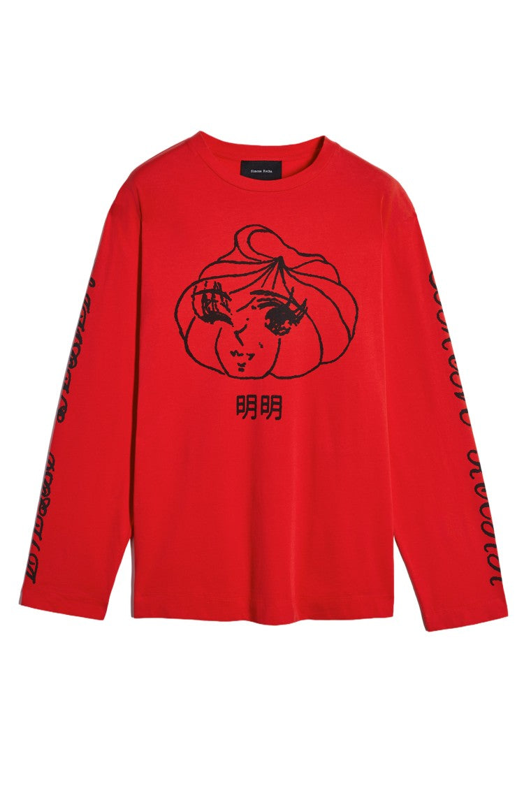 Simone Rocha Dim Sum Logo Print Long Sleeve T-Shirt