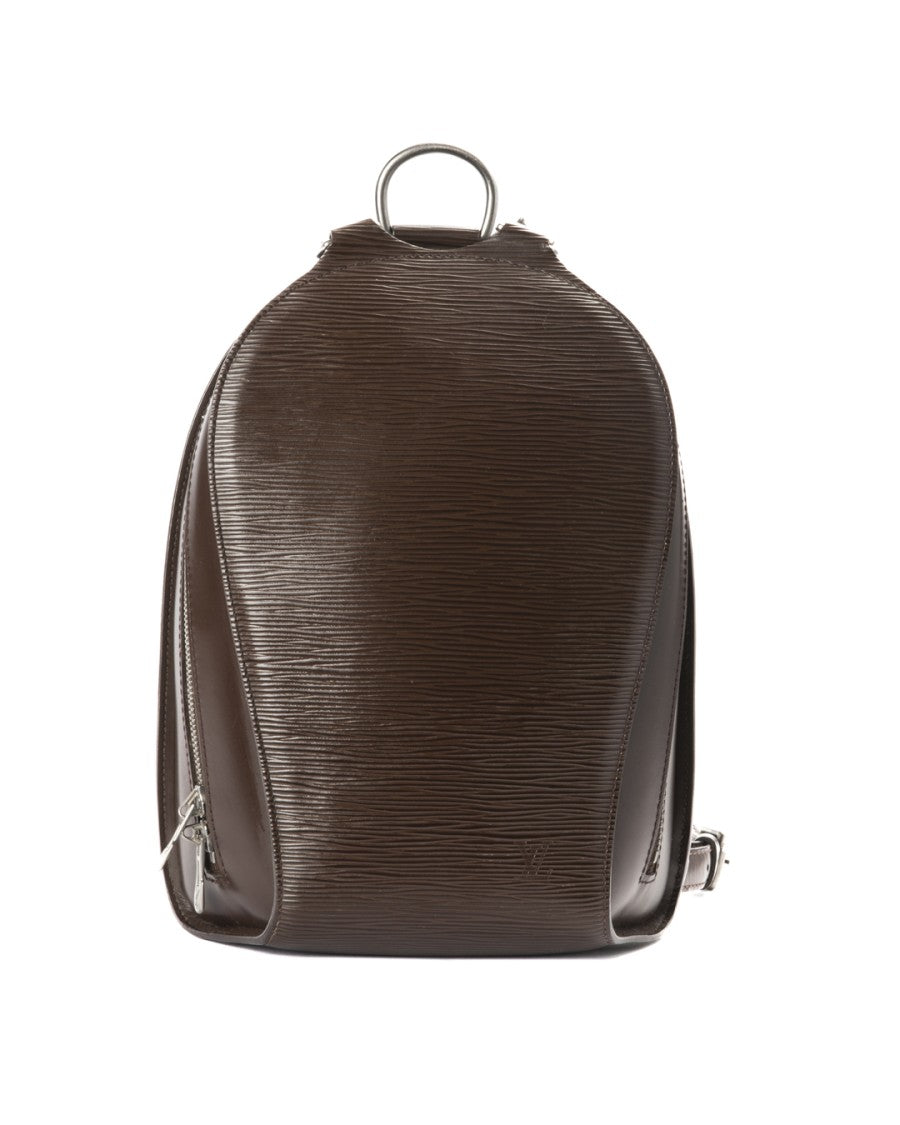 Louis Vuitton Structured Brown Epi Leather Backpack With Golden Hardware