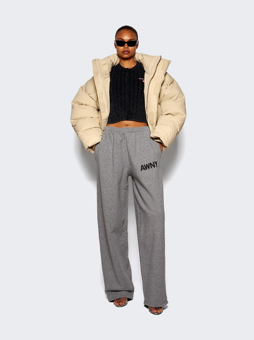 T By Alexander Wang Graphic Articulated Leg Sweatpant - Dark Heather Grey