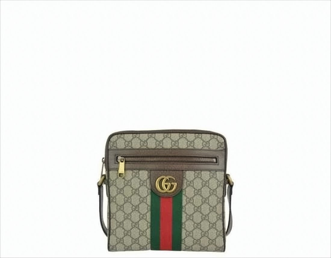 Gucci Canvas Crossbody Bag With Gg Monogram