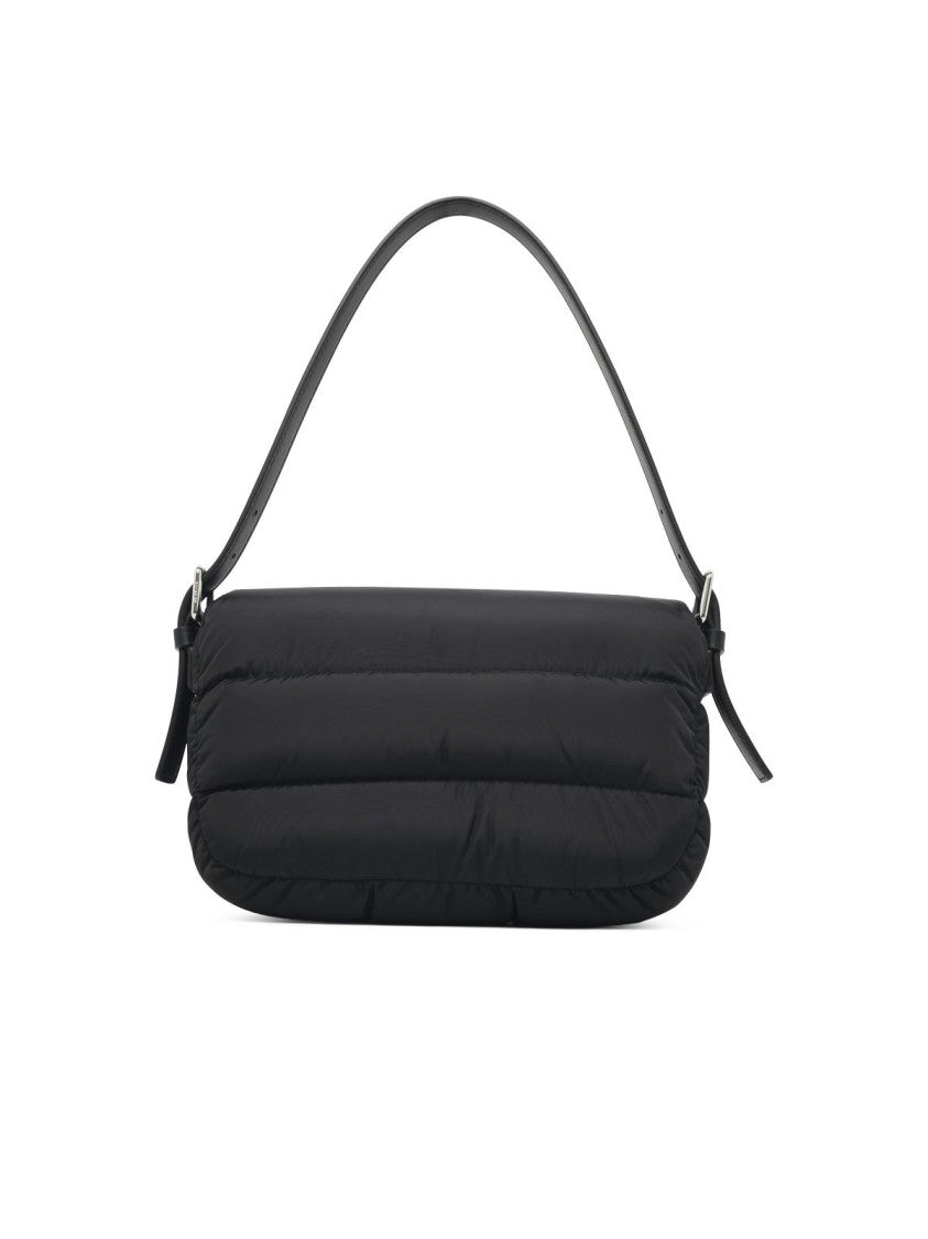 Moncler Black Caradoc Baguette Quilted Nylon Shoulder Bag