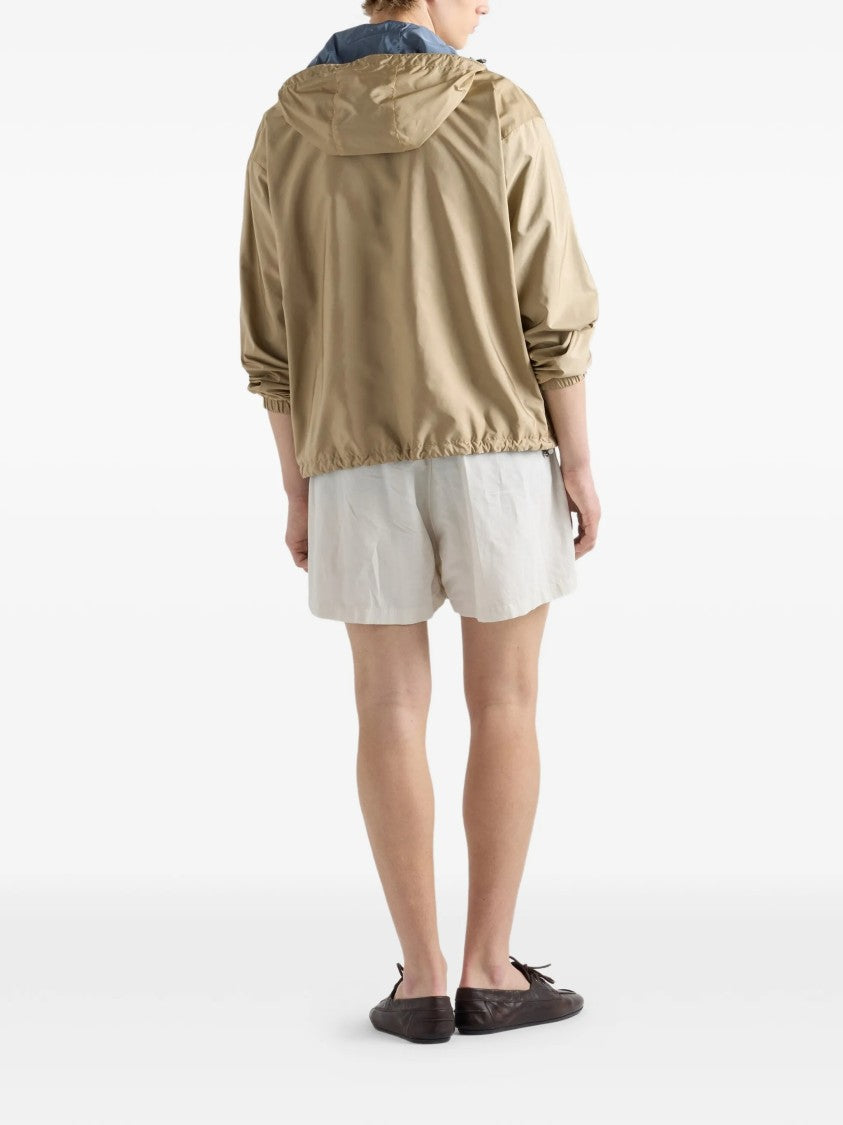 Prada Reversible Beige/Blue Sporty Zip Jacket