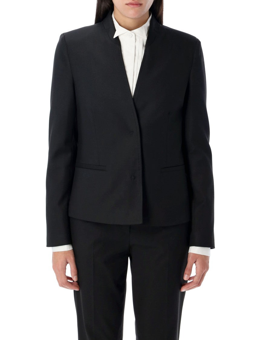 The Garment Collarless Black Douglas Blazer