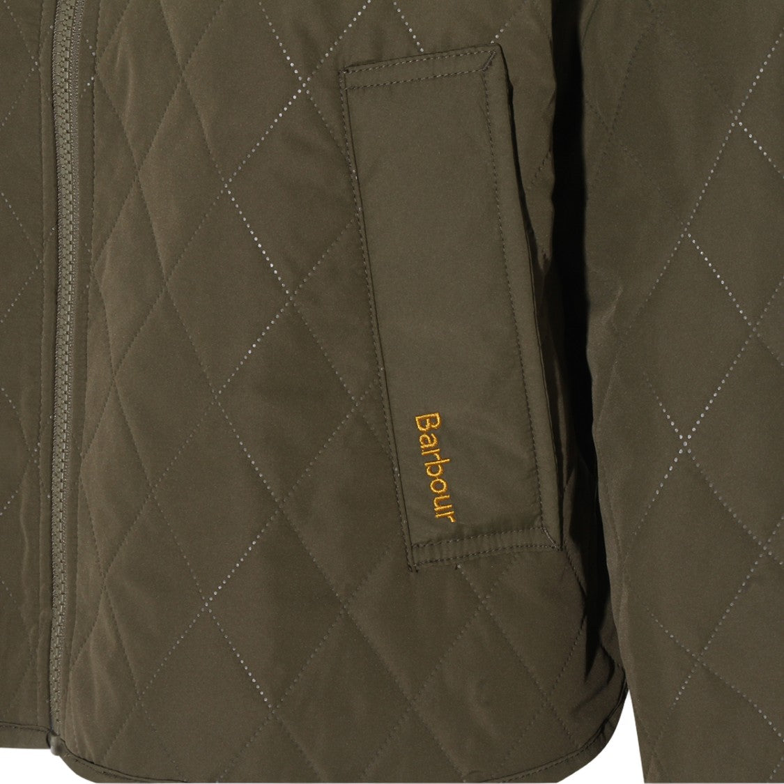 Barbour Quilted Short Coat With Diamond Stitching