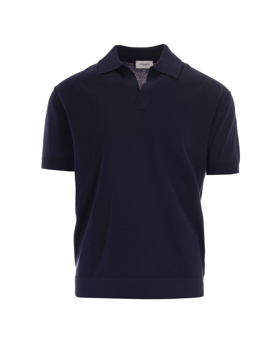 Paolo Pecora Paolo Pecora Black Knit Polo