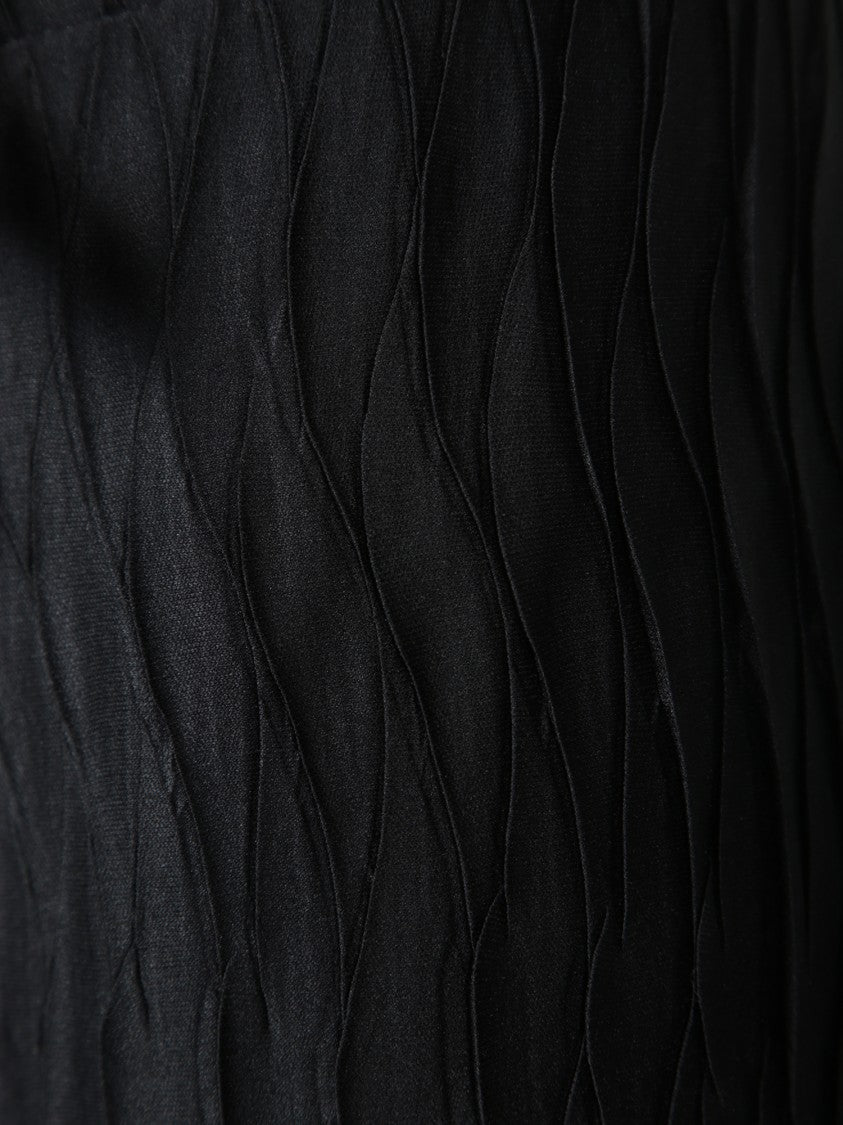 Herno Black Trousers With Textured Wavy Pattern