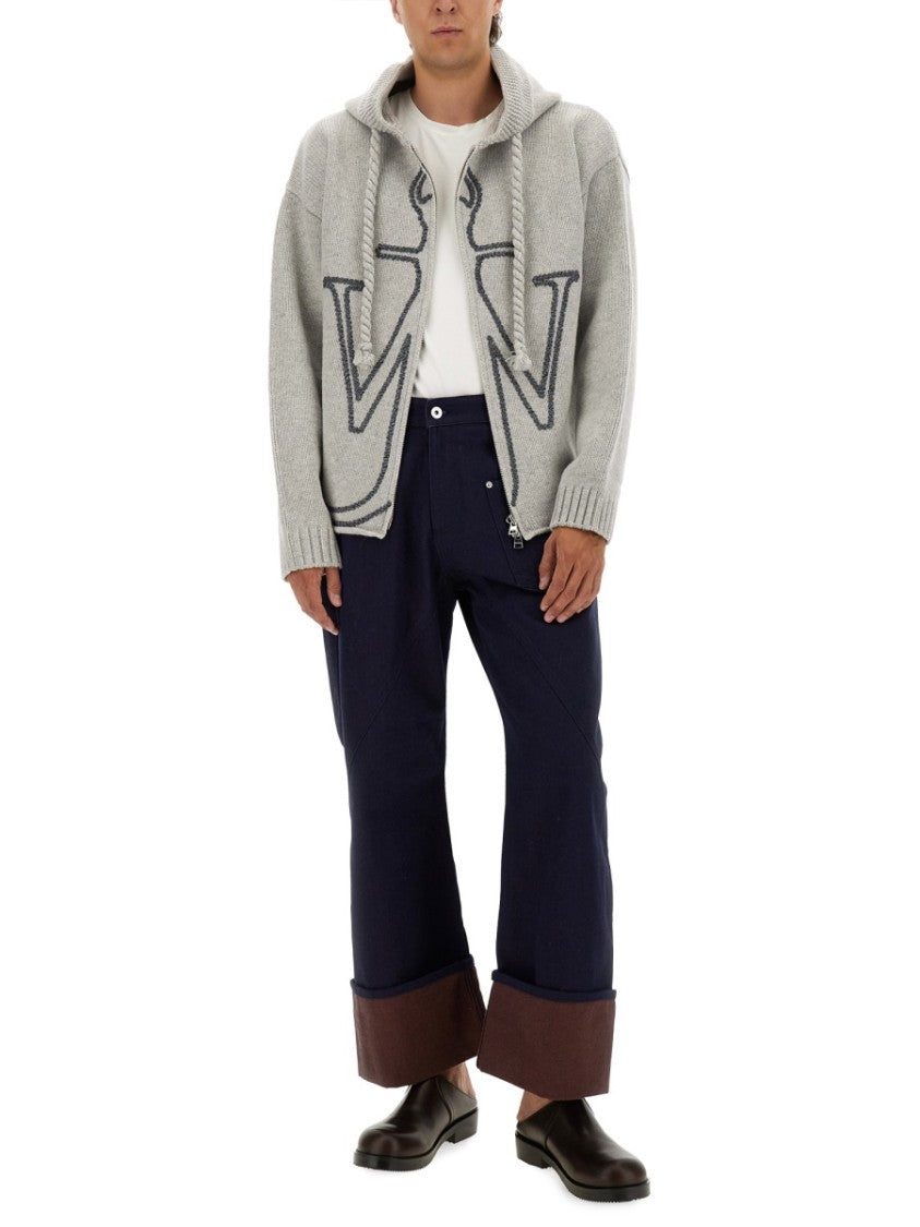 J. W. Anderson Knitted Zip-Up Jersey With Anchor Embroidery