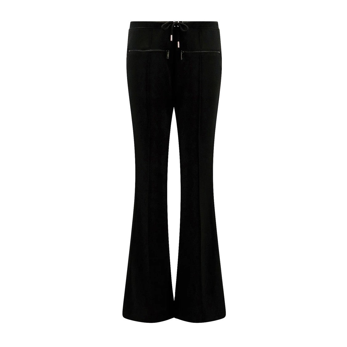 Courrèges Flared Black Pants With Adjustable Drawstring Waist