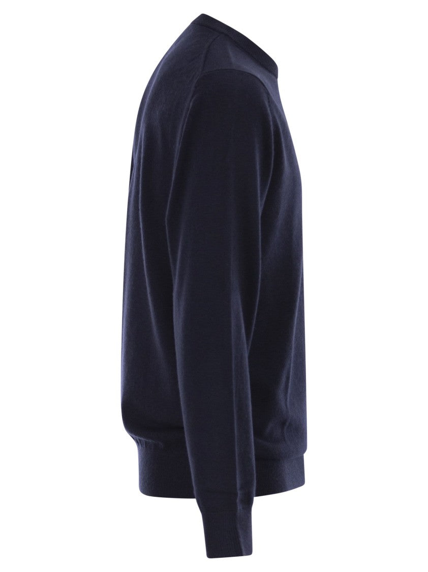 Mc2 Saint Barth Crew Neck Jumper With Grand Slam Embroidery