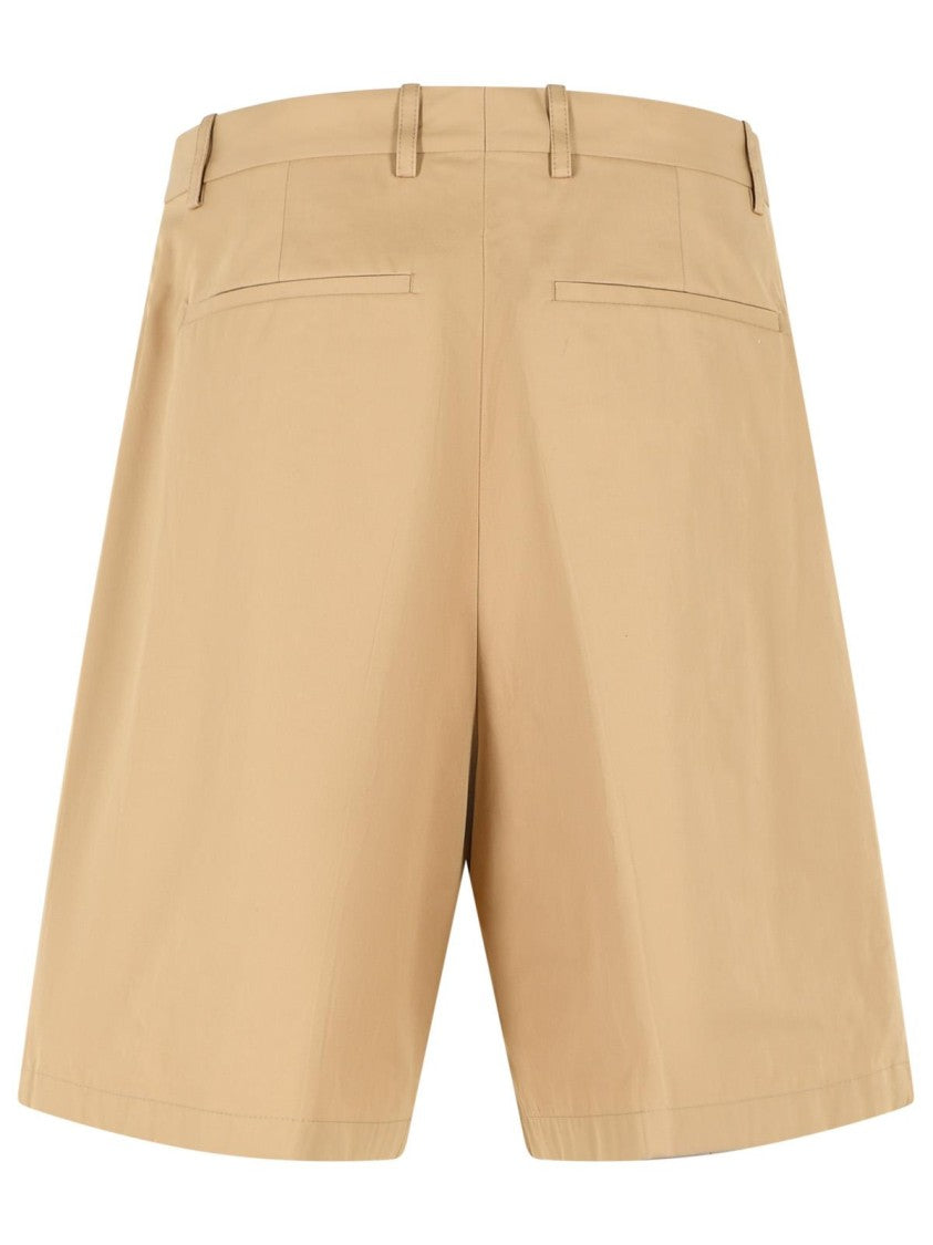 Jil Sander Beige Cotton Bermuda Shorts