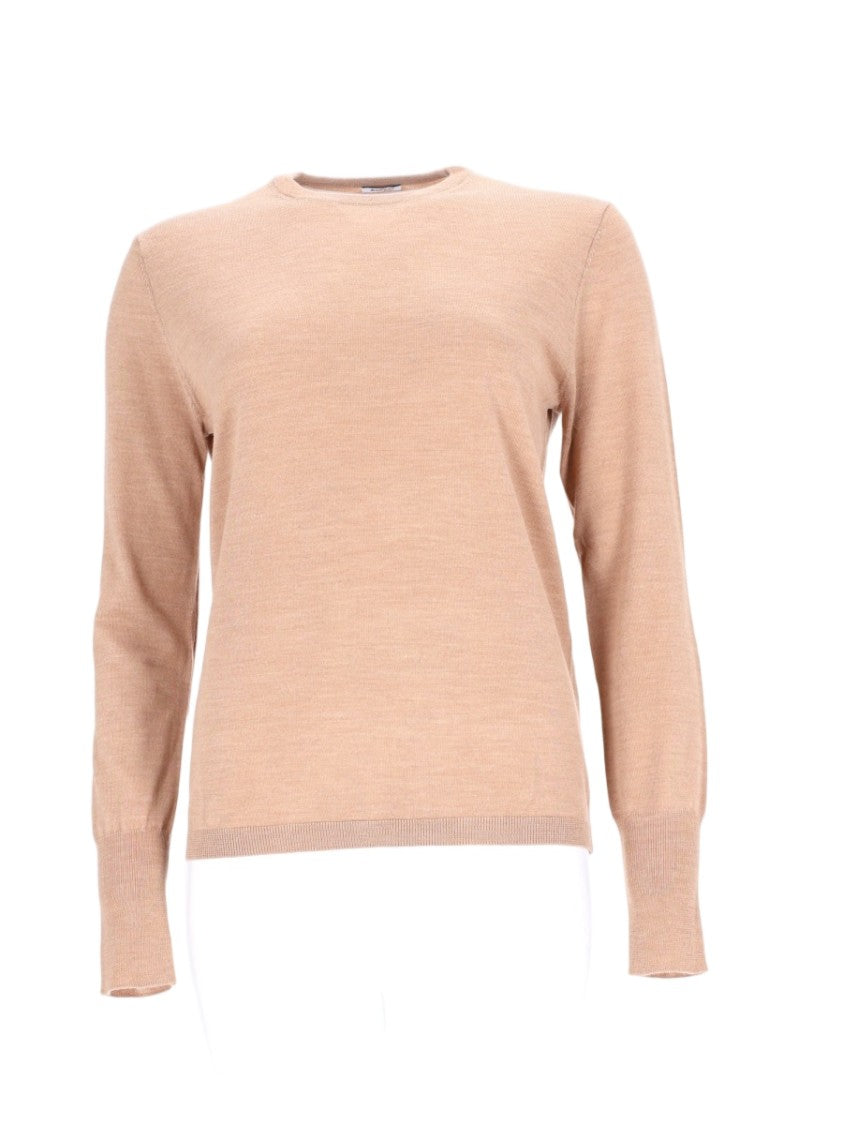 Aspesi Classic Crew Neck Sweater In Fine Knit Virgin Wool