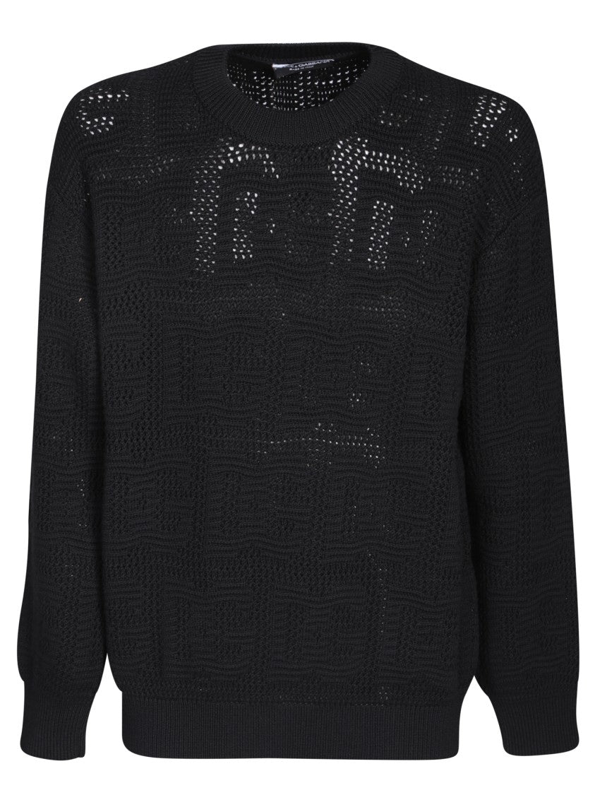 Dolce & Gabbana Black Virgin Wool Sweater