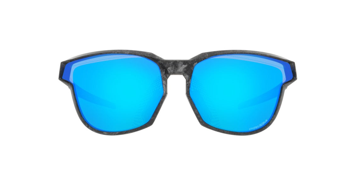 Oakley Bold Angular Frame Black Sunglasses With Reflective Lenses