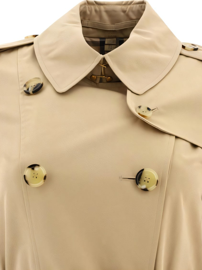 Burberry Double-Breasted Trench Coat With Belted Waist