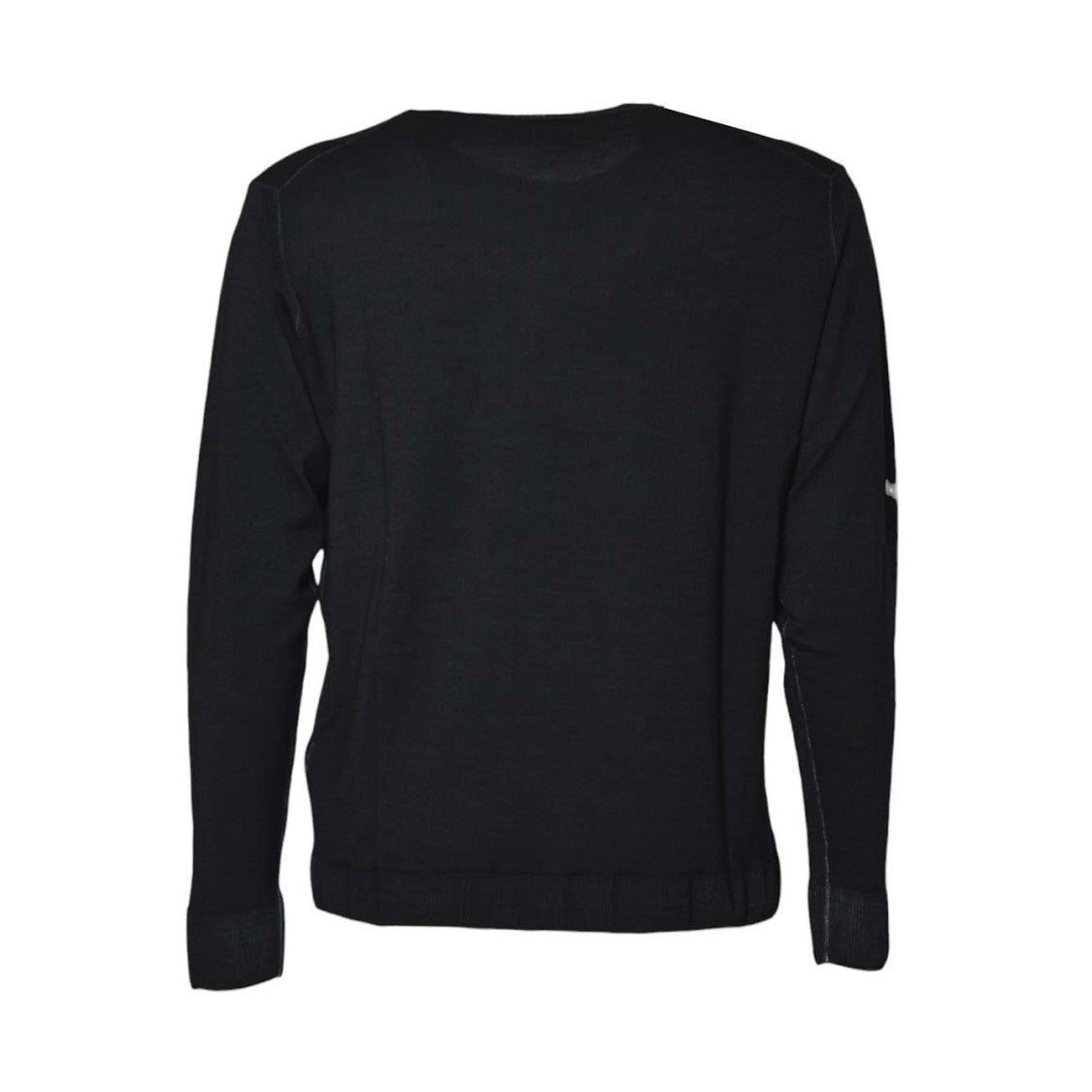 C.P. Company Classic Black Merino Wool Sweater With Crew Neckline