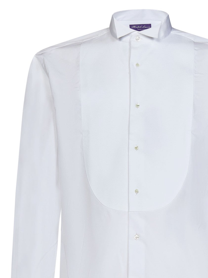 Polo Ralph Lauren White Cotton Tuxedo Shirt
