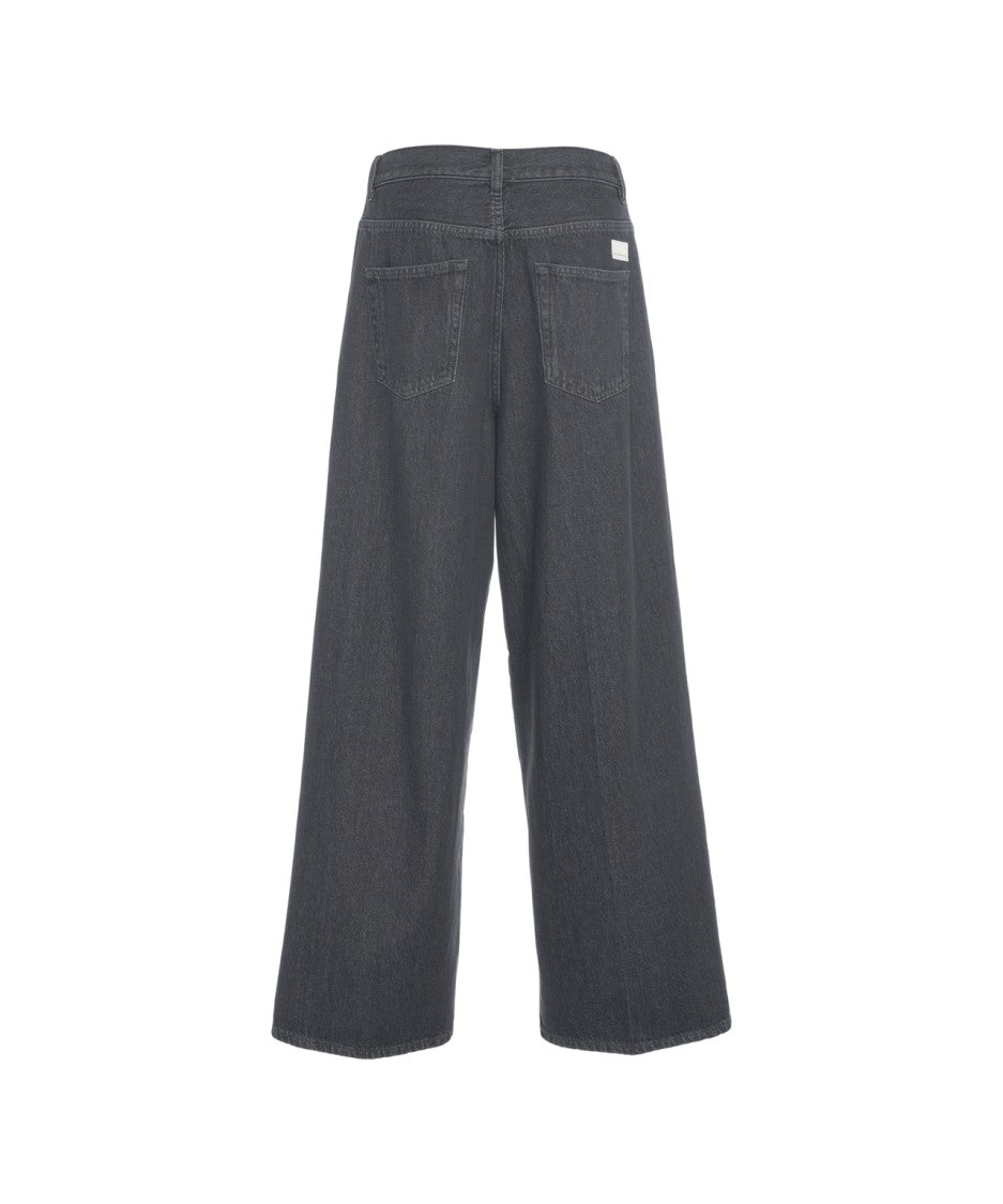 Nine In The Morning Loose Fit Wide Leg Jeans With Drawstring Waist