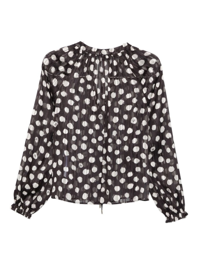 Liu Jo Semi-Sheer Polka Dot Blouse