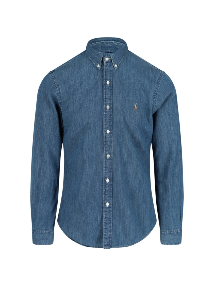 Polo Ralph Lauren Denim Logo Shirt – Blue