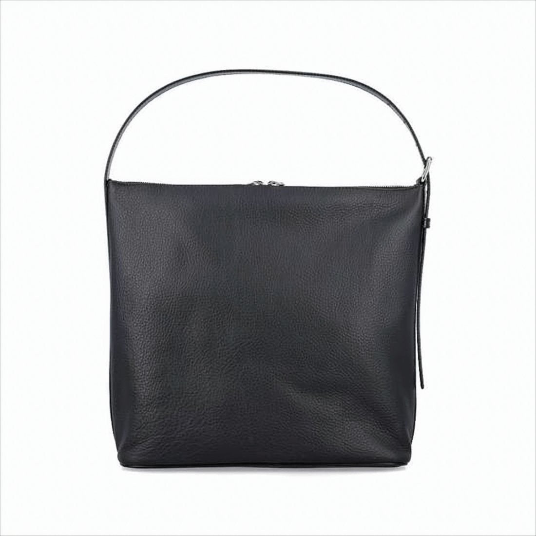 A.P.C. Minimalist Black Cowhide Leather Shoulder Bag