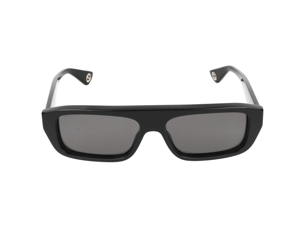Gucci Black Bold Rectangular Sunglasses