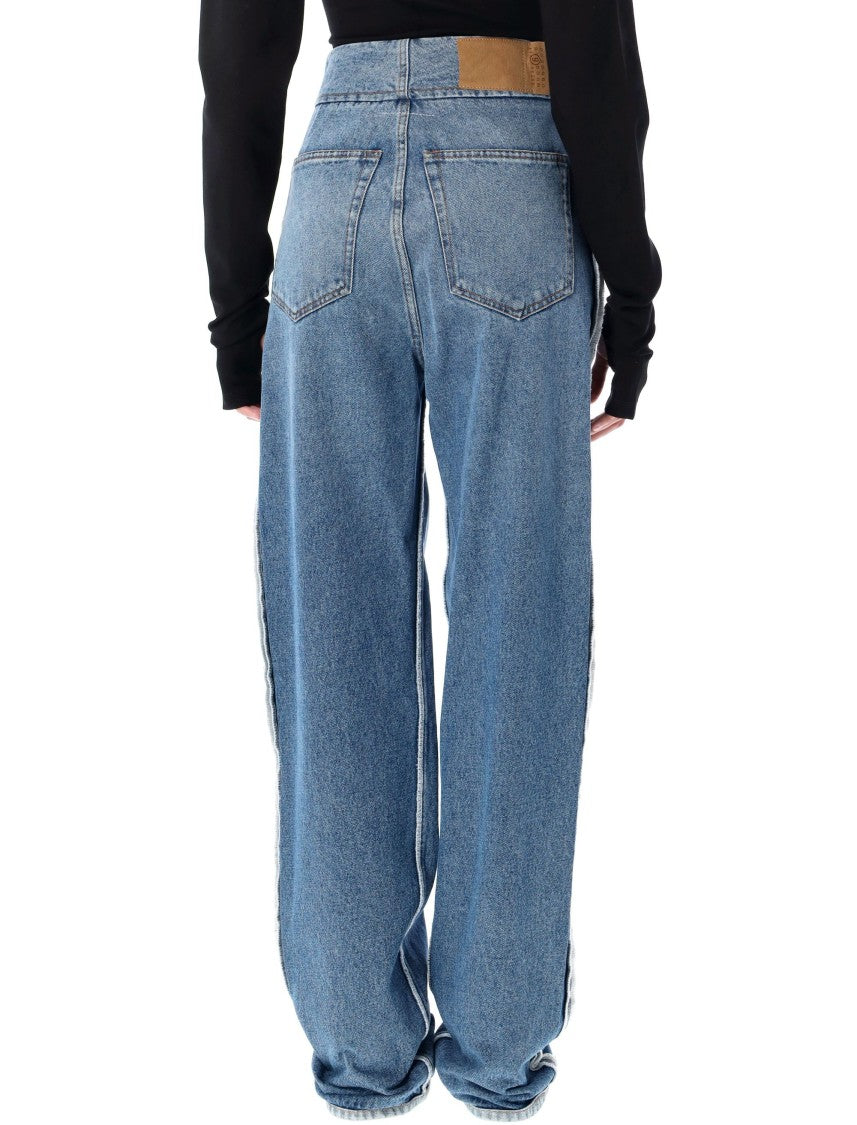 Mm6 By Maison Margiela Rhianna Denim Reverse Denim Band