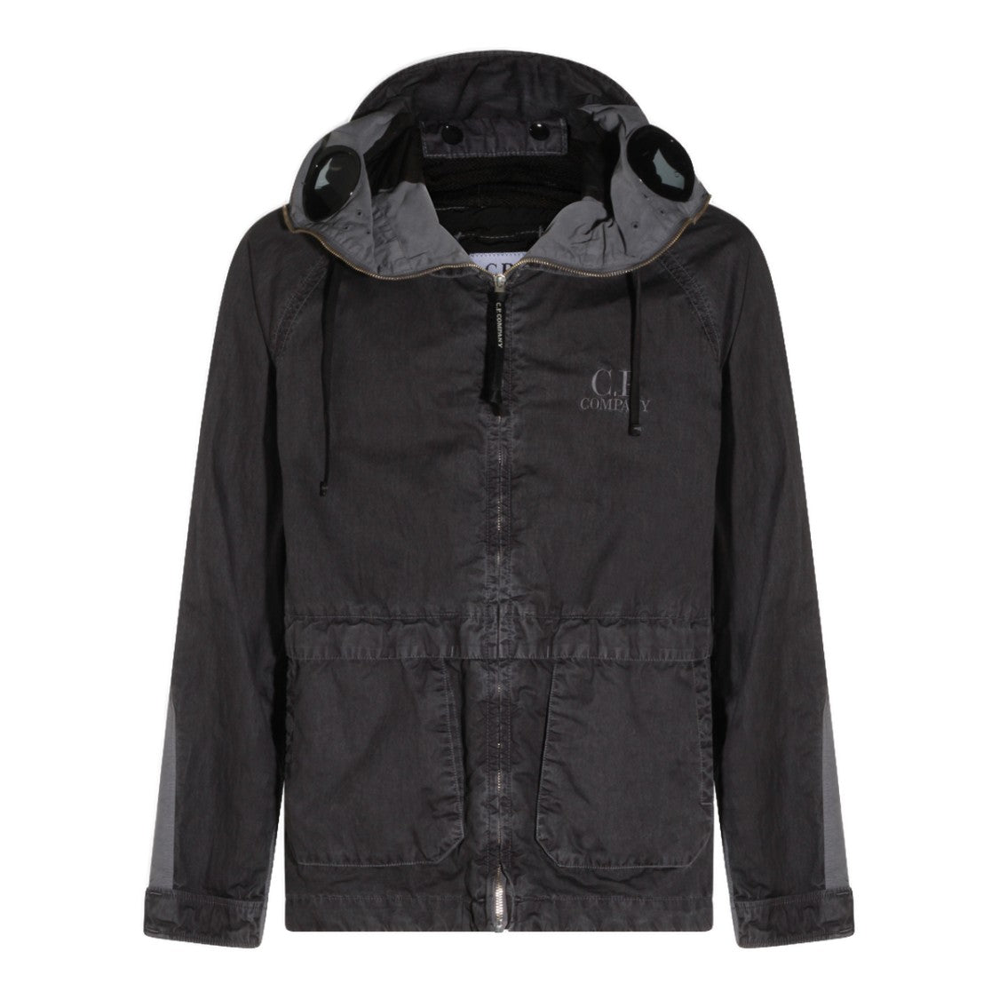 C.P. Company Two-Tone Black Jacket With Functional Design