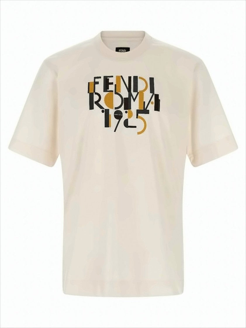 Fendi Crew Neck Graphic Print T-Shirt