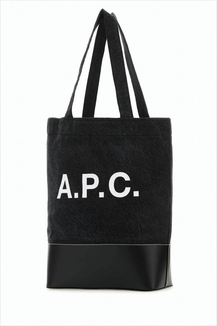 A.P.C. Structured Black Canvas Tote
