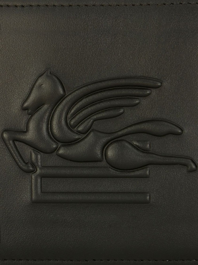 Etro Black Leather Wallet
