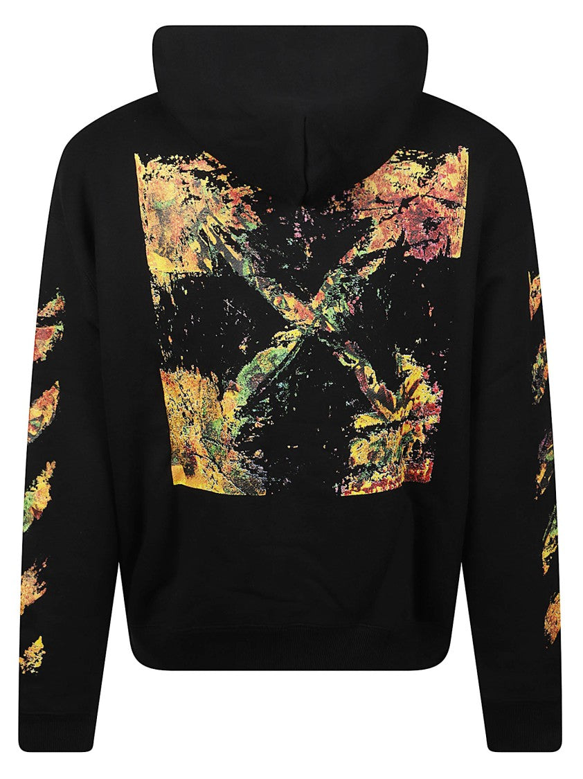 Off-White Black Spices Arrow Relaxed Cotton Hoodie