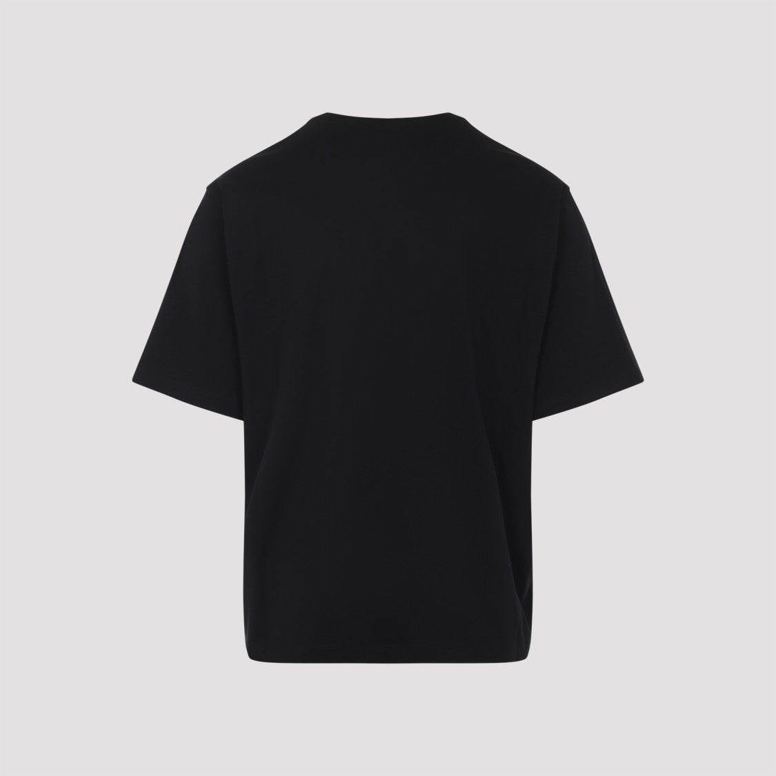 Prada Black Cotton T-Shirt With Minimalist Design And Logo Detail