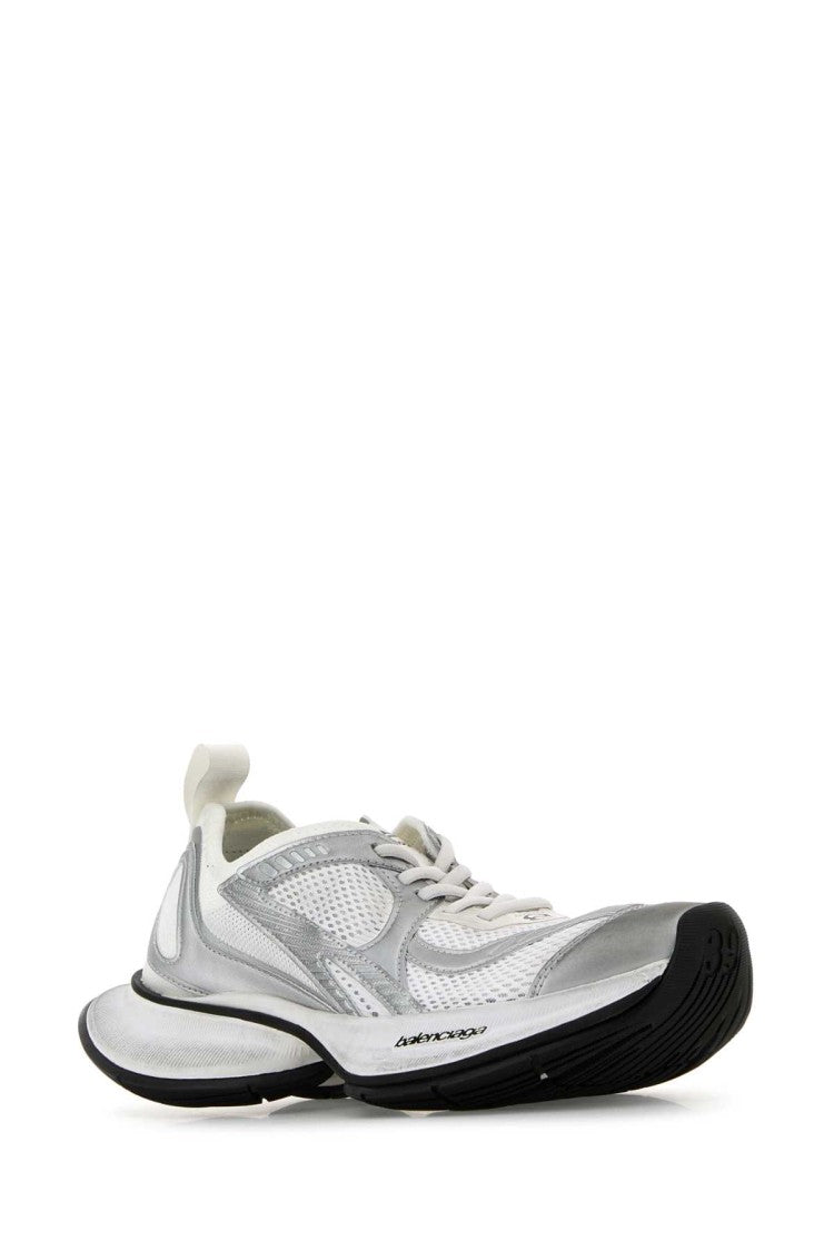 Balenciaga Two-Tone Mesh And Fabric Circuit Sneakers