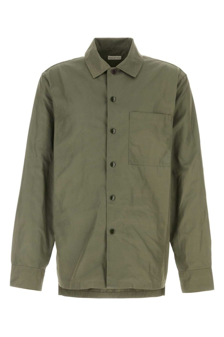 Dries Van Noten Army Green Polyester Cornish Shirt