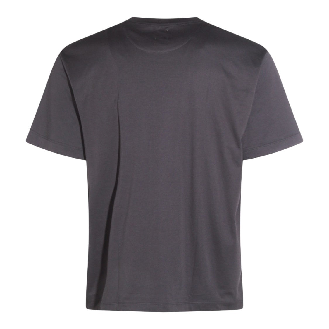 Eleventy Plain Black Short-Sleeve T-Shirt With Crew Neckline