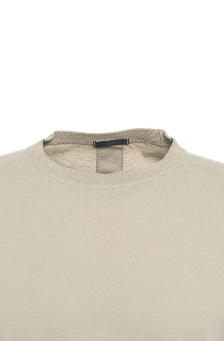 Transit Beige Long-Sleeve T-Shirt With Classic Crew Neck