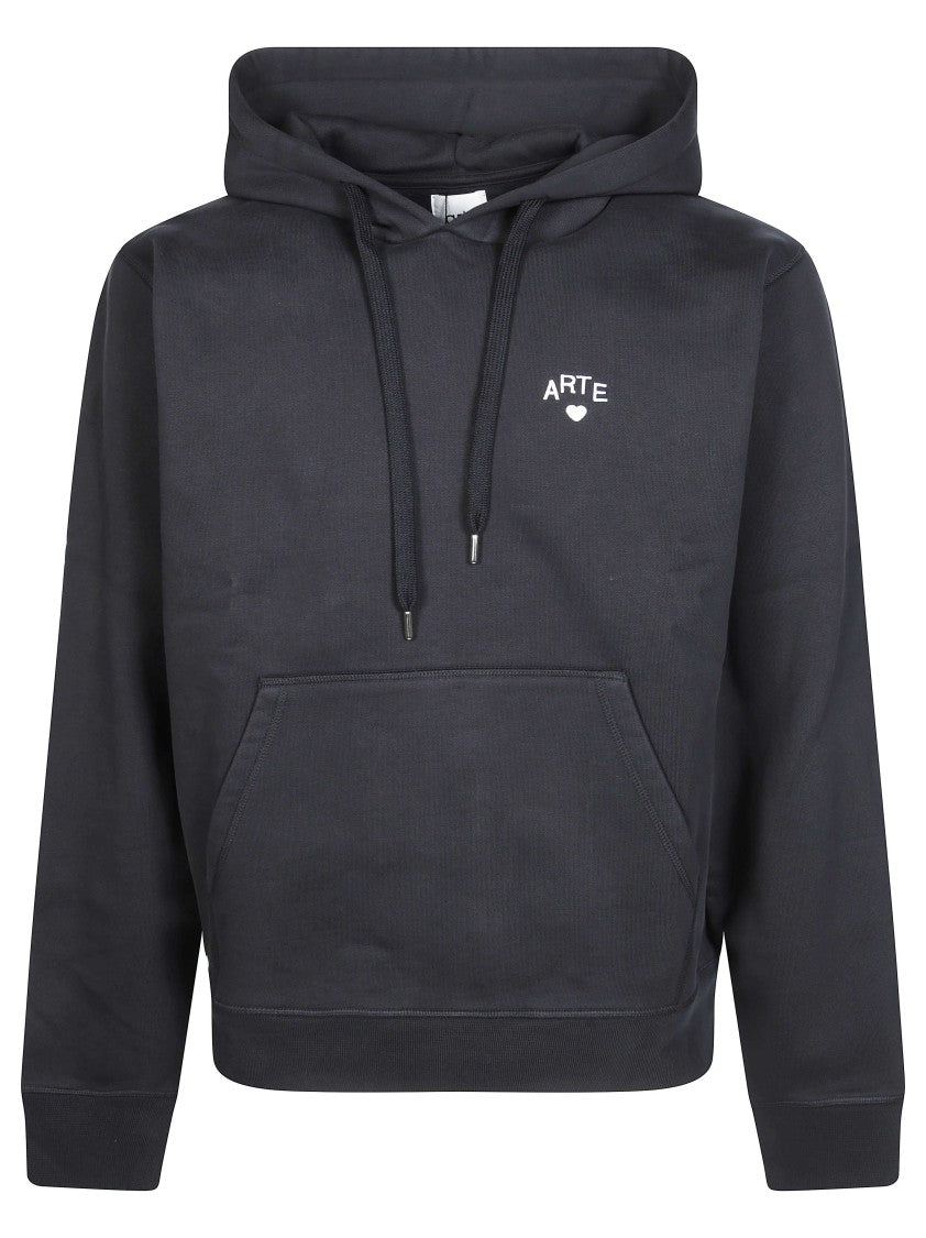 Arte Arte Heart Cropped Drawstring Sweatshirt