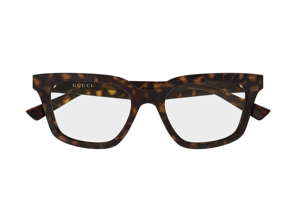 Gucci Gold Gg2180o Tortoiseshell Oversized Square Eyeglasses