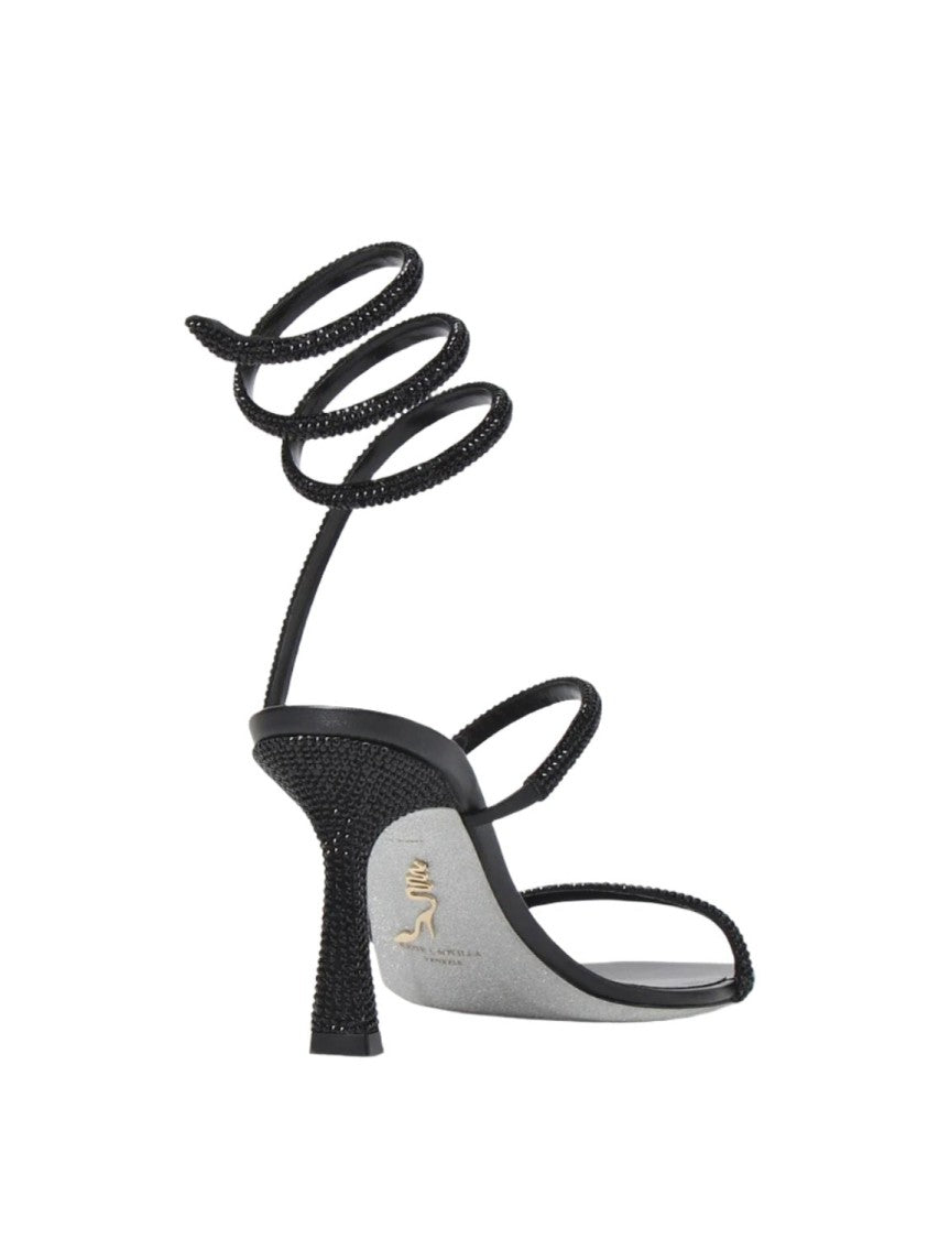 René Caovilla Cleo Crystal Laced-Up Ankle Sa