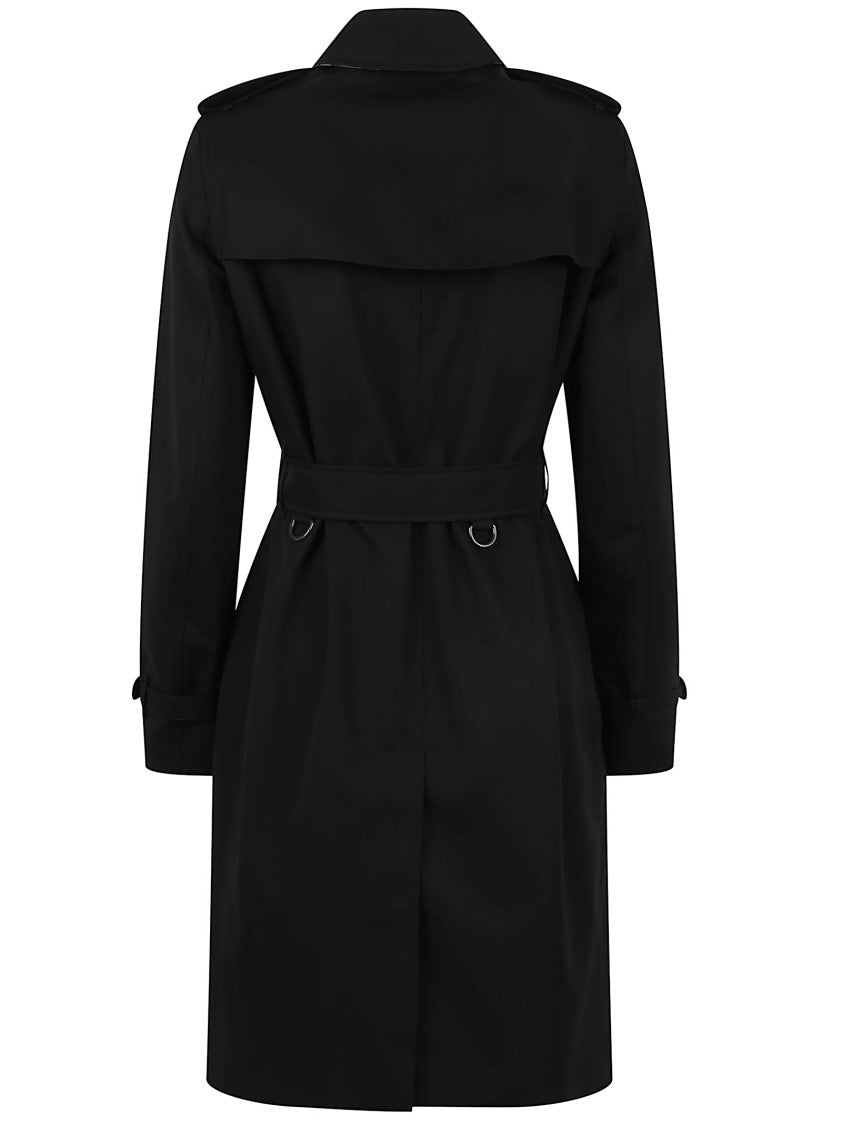 Burberry Double-Breasted Cotton Check-Lined Trench Coat