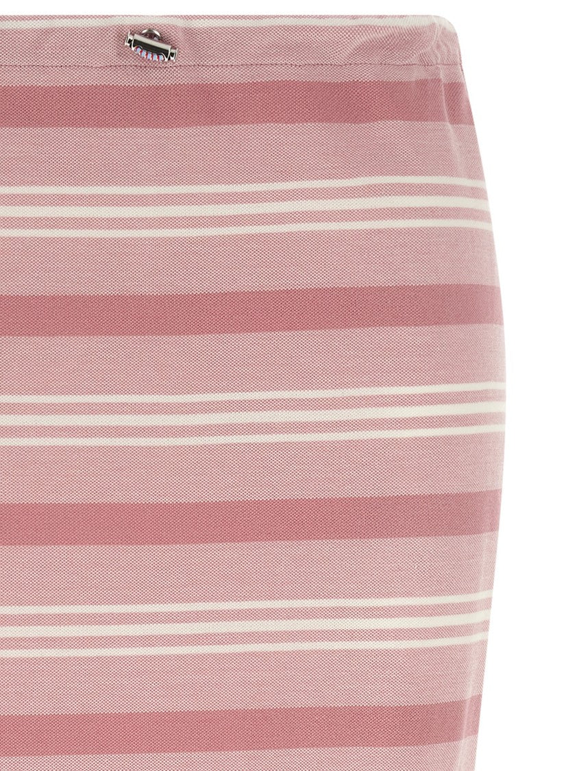 Prada Striped Piqué Skirt